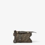 FENDI By The Way Soft Medium Brown FF jacquard fabric bag - Image 6
